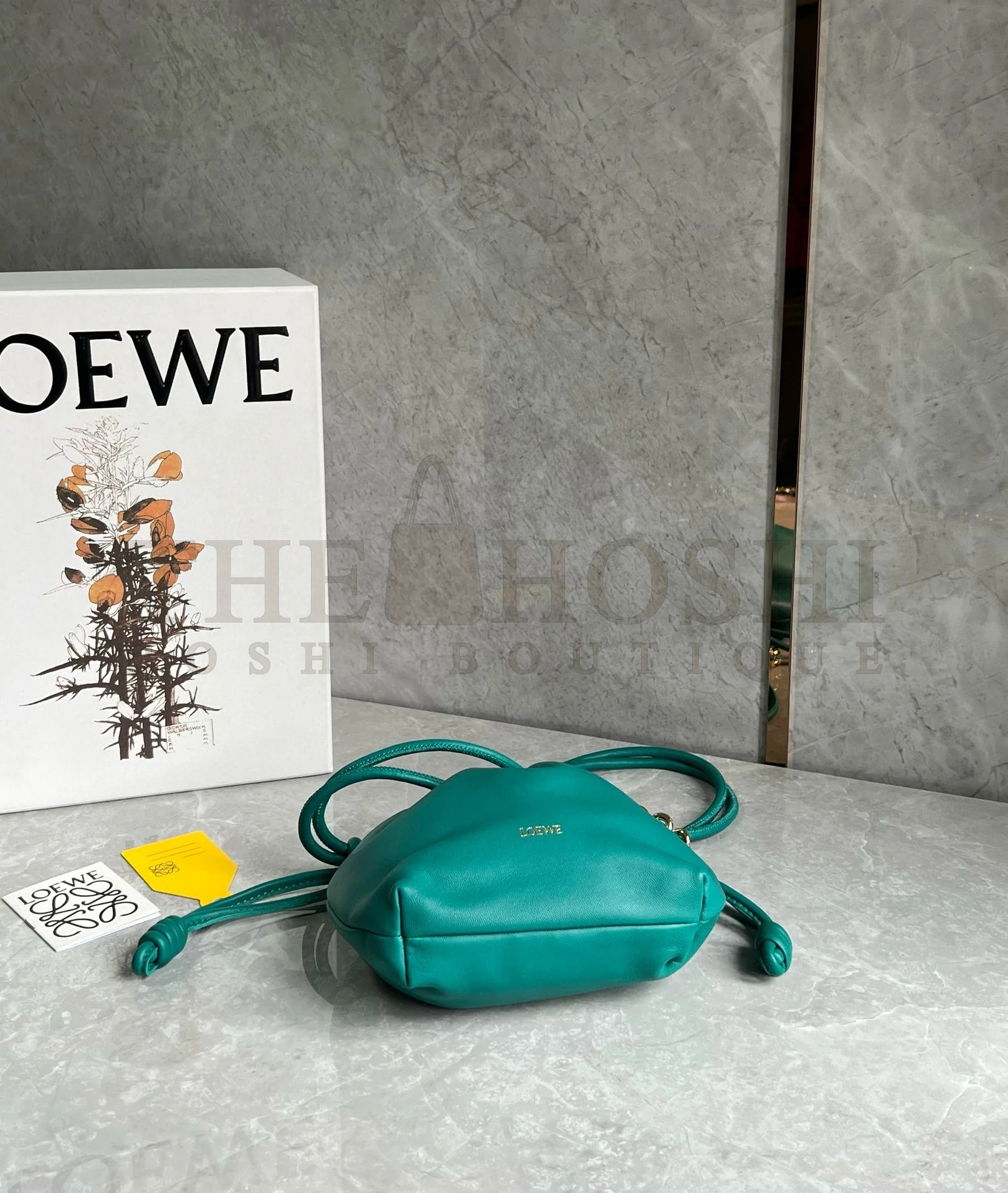 L0ew* Mini Flamenco Purse Bag in Green Nappa Lambskin Master Quality