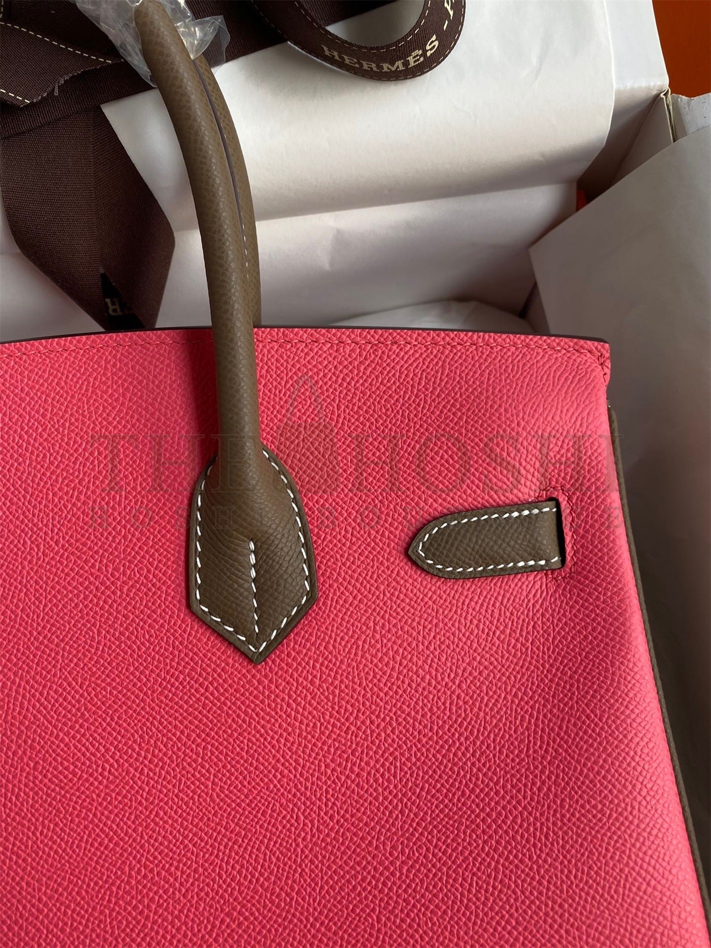 H**me5 HSS Birkin 30 Bicolor Bag in Rose Lipstick and Taupe Epsom Calfskin Master Quality