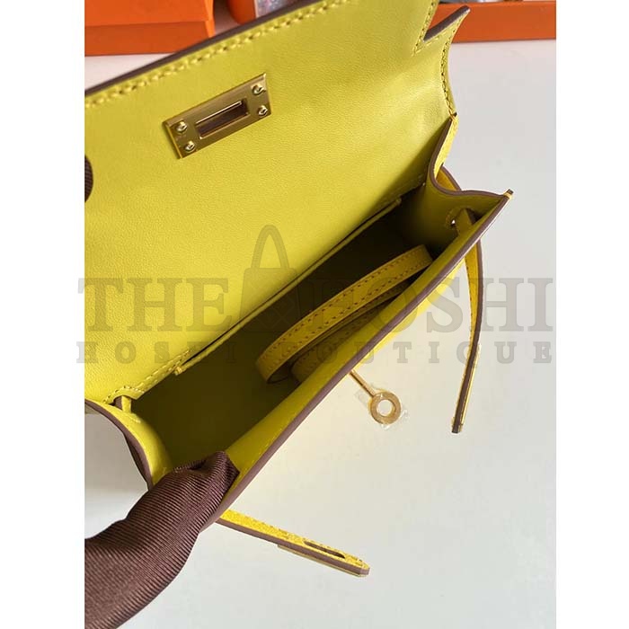 H**me5 Women Mini Kelly 20 Bag Suede Leather Gold Hardware-Gold Master Quality