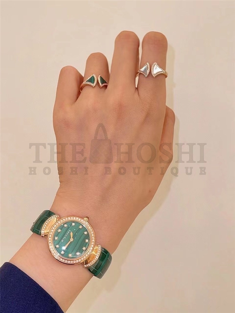 Bulgari DIVAS’DREAM RING, Green & White Master Quality