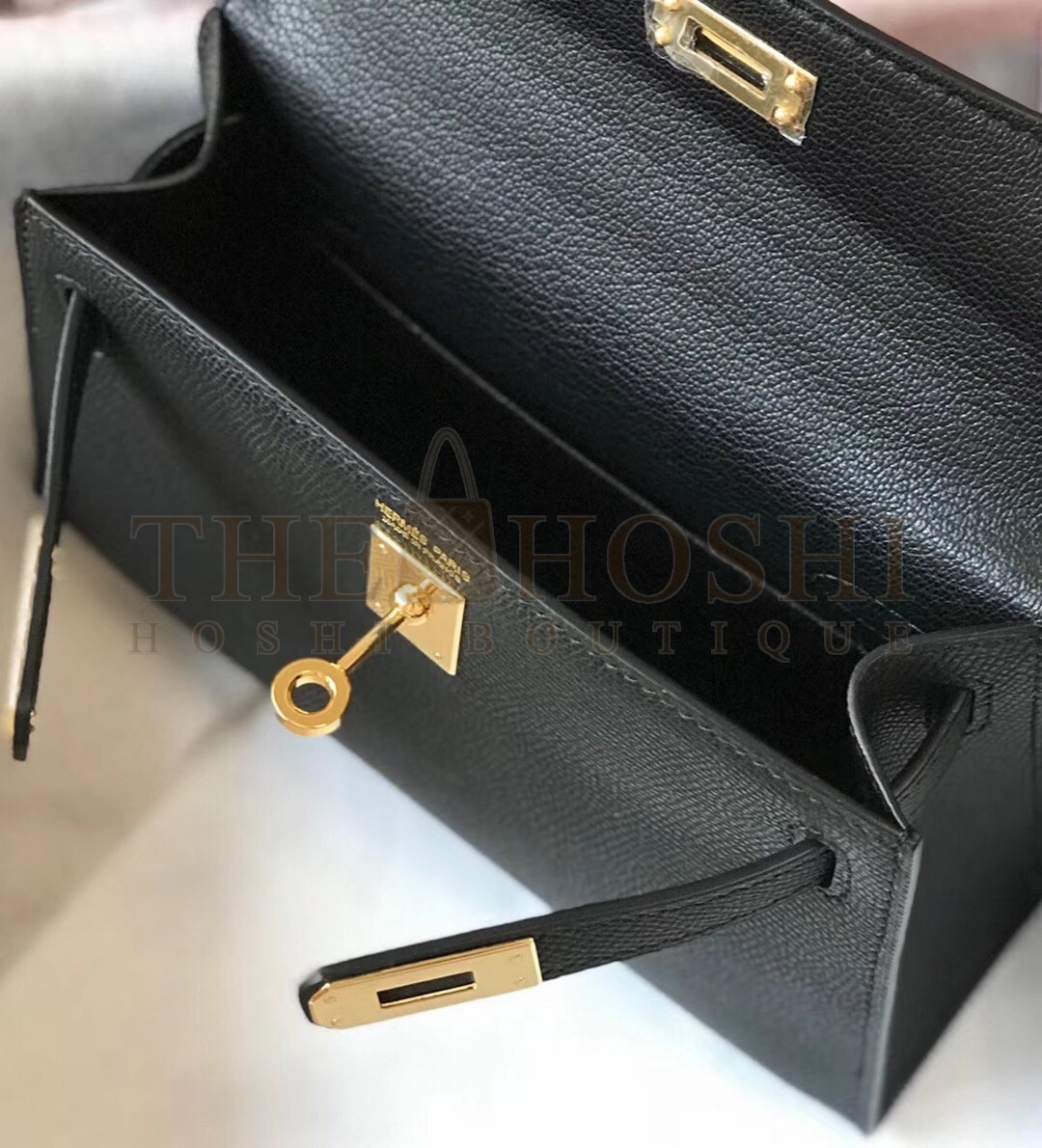 H**me5 Kelly Mini II Bag In Black Epsom Leather Master Quality