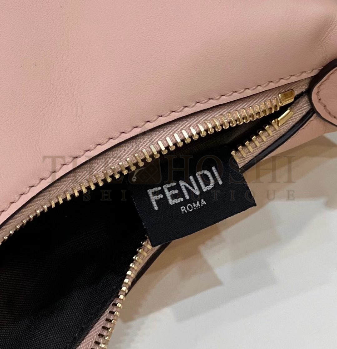F**di F**digraphy Small Hobo Bag In Pink Leather Master Quality