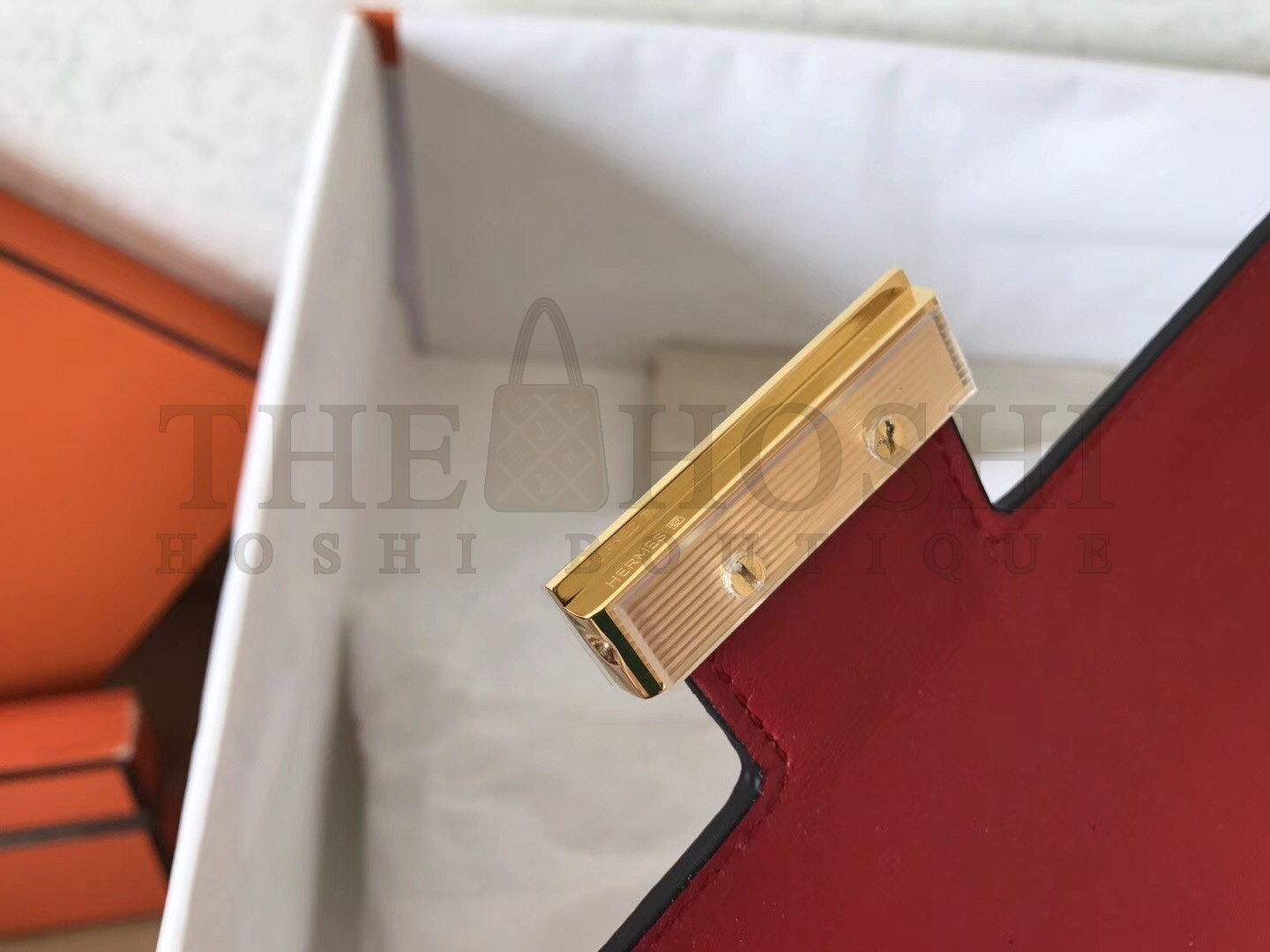 H**me5 Epsom Constance 24cm Red Handmade Bag Master Quality