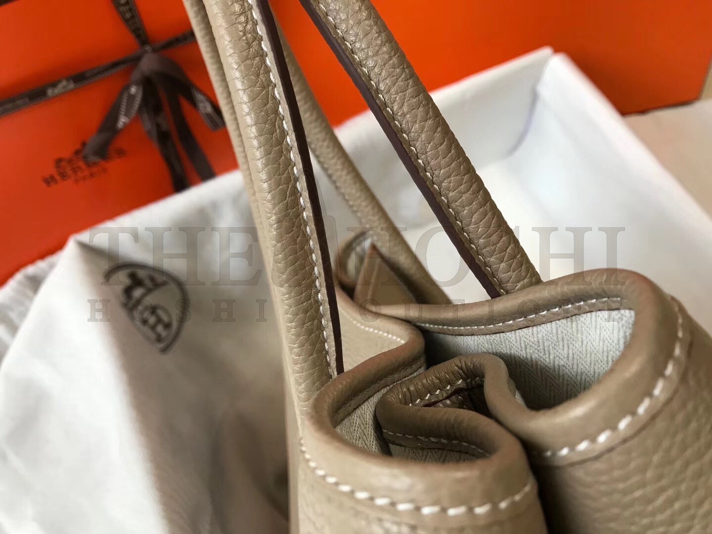 H**me5 Garden Party 36 Bag In Grey Clemence Leather Master Quality