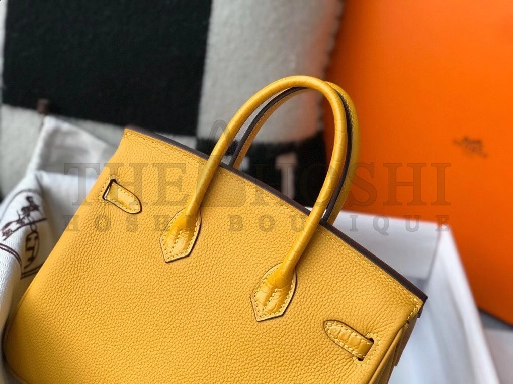 H**me5 Touch Birkin 25cm Limited Edition Yellow Bag Master Quality