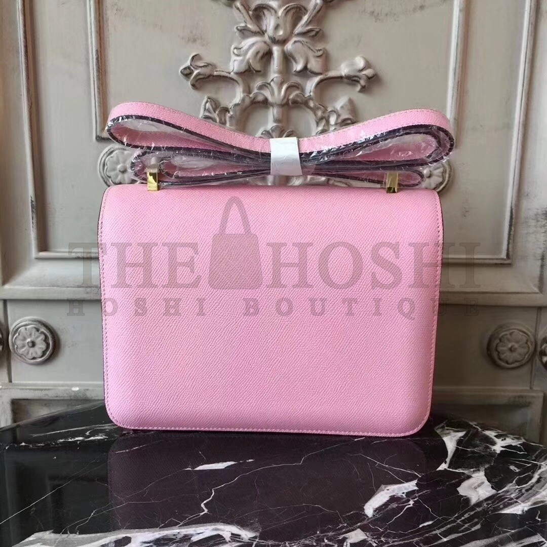 H**me5 Pink Constance MM 24cm Epsom Leather Bag Master Quality