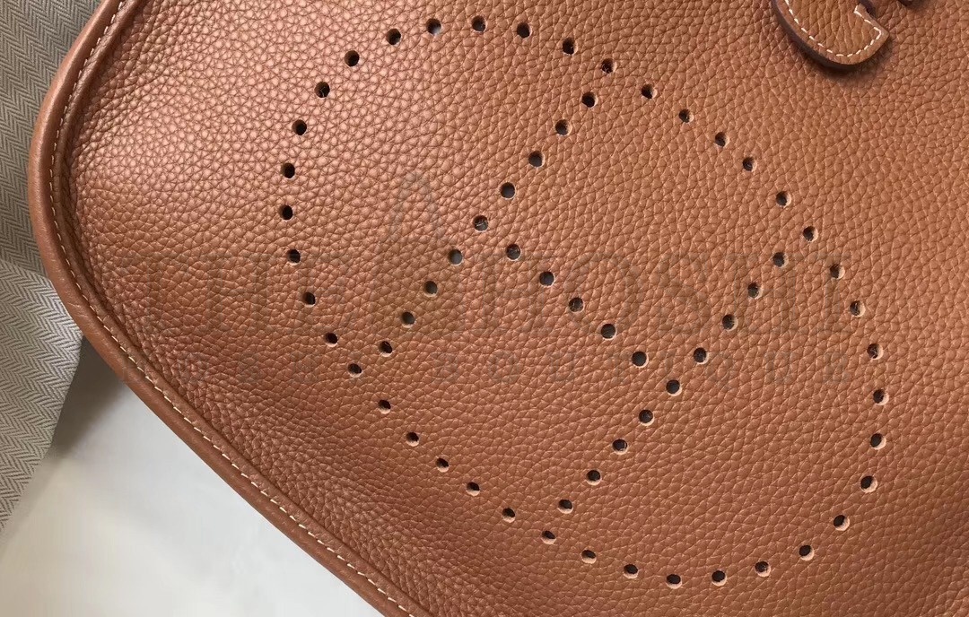 H**me5 Evelyne III 29 Bag In Gold Clemence Leather Master Quality
