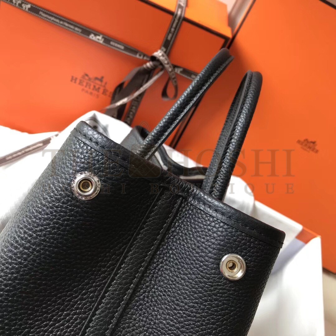 H**me5 Garden Party 30 Bag In Black Clemence Leather Master Quality