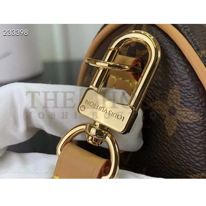 L0vis Vvtt0n LV Women Nano Speedy Bag Pink Monogram Coated Canvas Cowhide Leather Master Quality