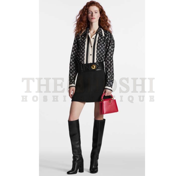 L0vis Vvtt0n LV Women Capucines Mini Handbag Scarlet Red Taurillon Cowhide Leather Master Quality