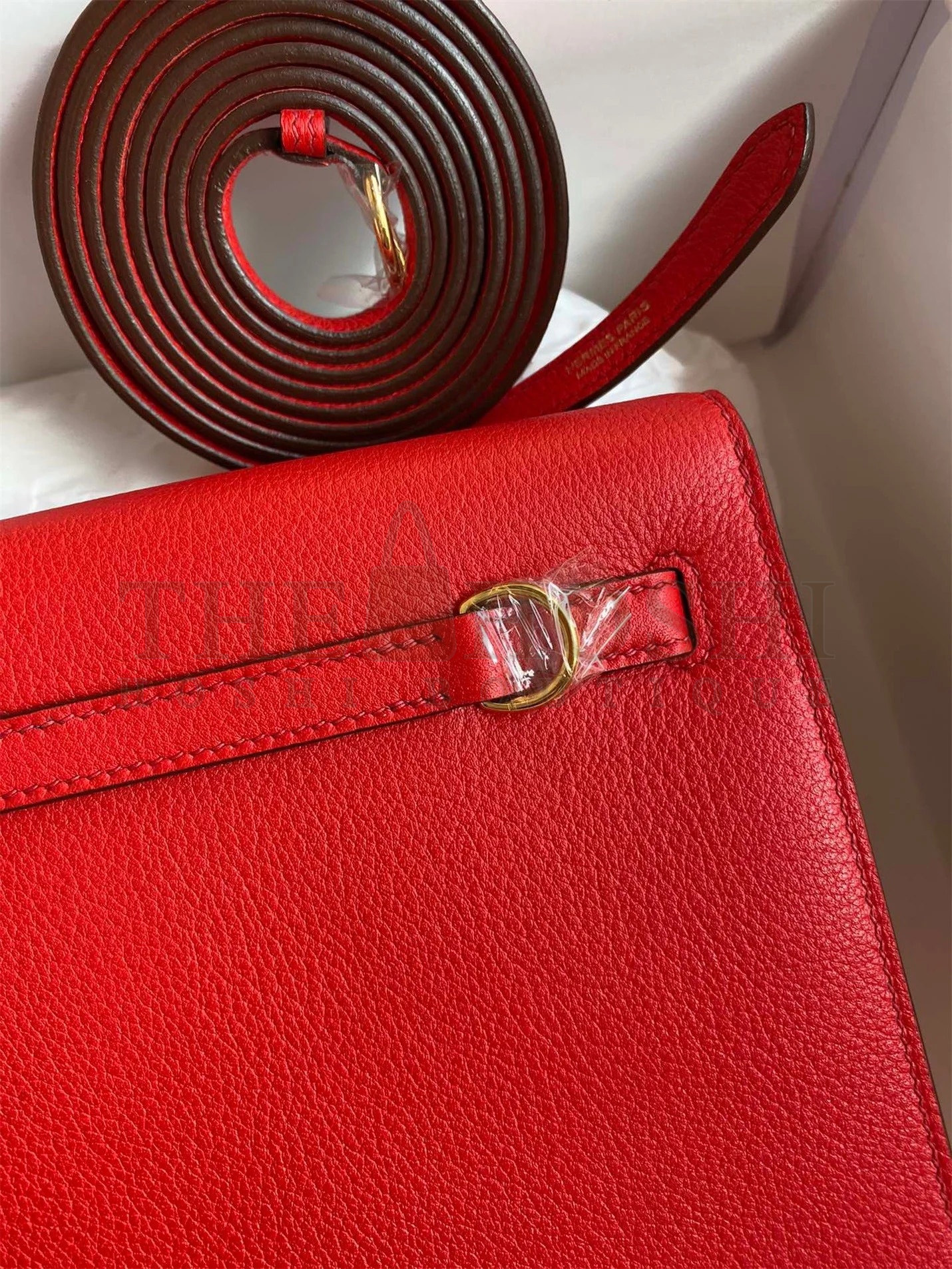 H**me5 Kelly Danse II Handmade Bag In Red Evercolor Calfskin Master Quality