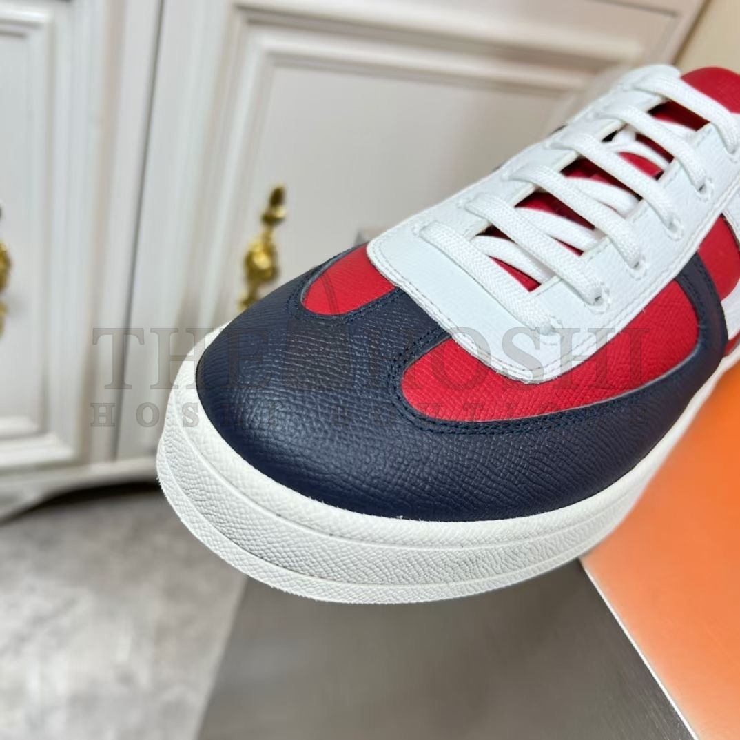 H**me5 Boomerang Sneakers In Multicolore Bordeaux Leather Master Quality