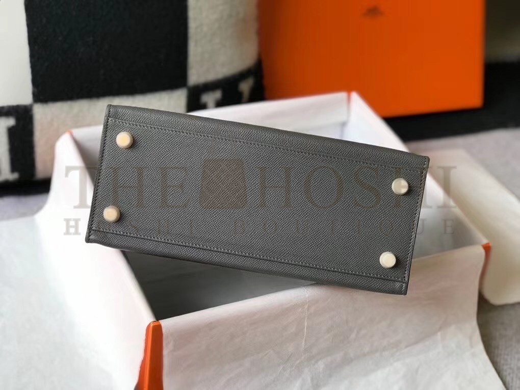 H**me5 Kelly 28cm Sellier Bag In Ardoise Epsom Leather Master Quality