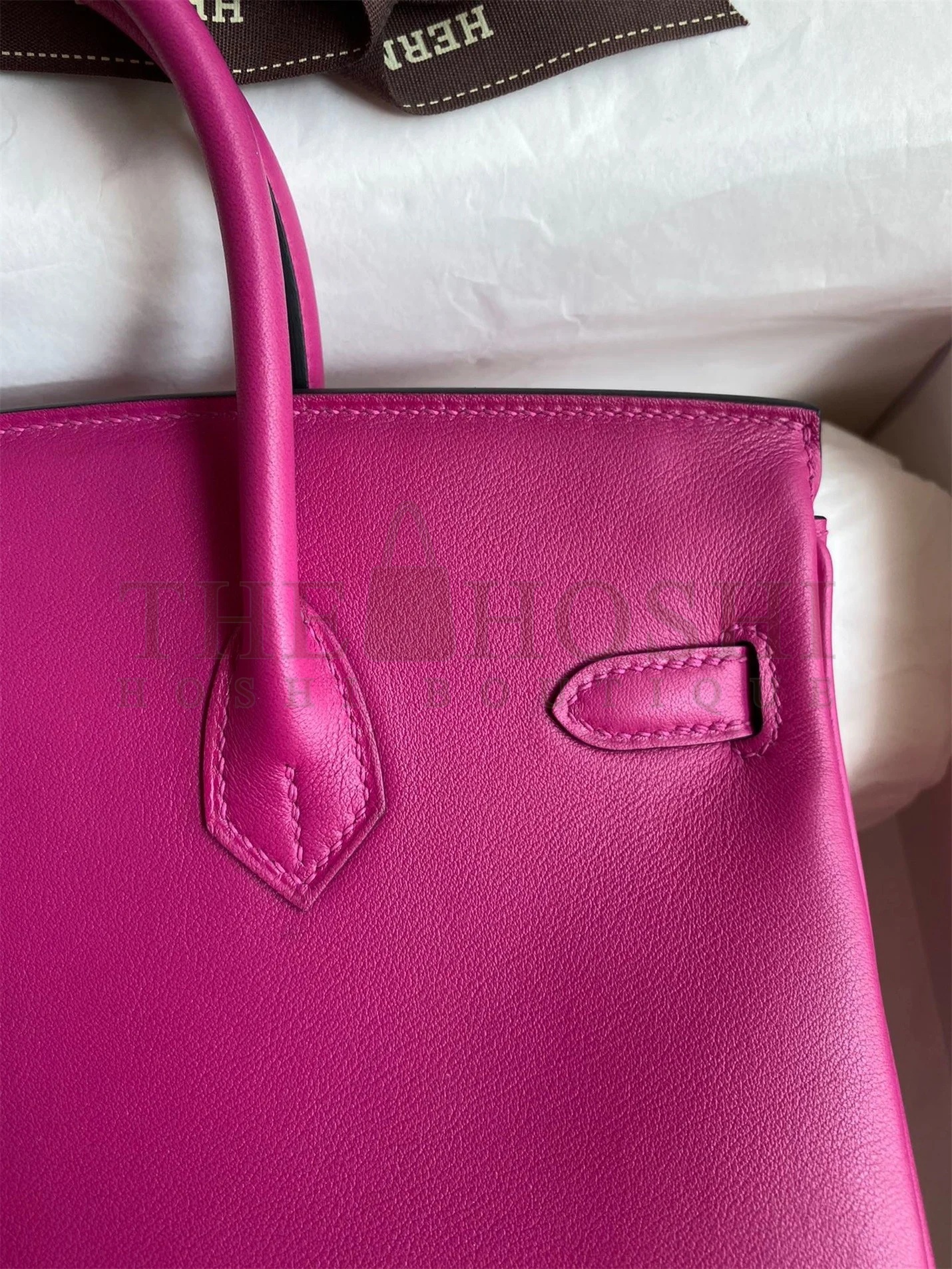 H**me5 Birkin 25 Retourne Handmade Bag In Rose Purple Swift Calfskin Master Quality