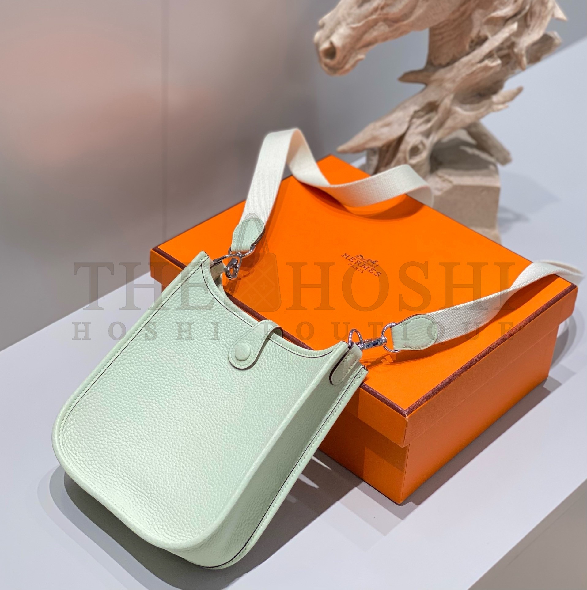 H**me5 Evelyne III TPM Bag In Vert Fizz Clemence Leather Master Quality