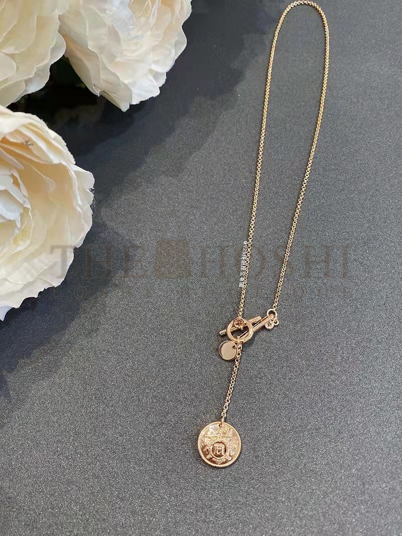 H**me5 Coin Necklace, Rose Gold Master Quality