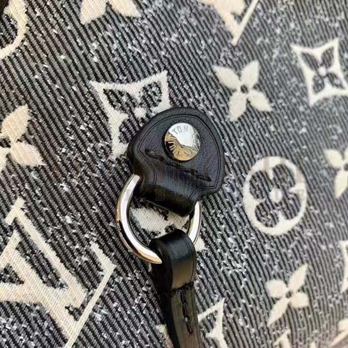 L0vis Vvtt0n LV Women Neverfull MM Tote Gray Denim Textile Jacquard Master Quality