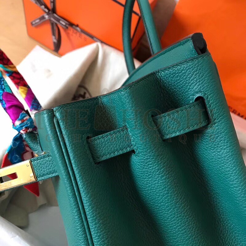 H**me5 Malachite Birkin 35cm Clemence Handmade Bag Master Quality