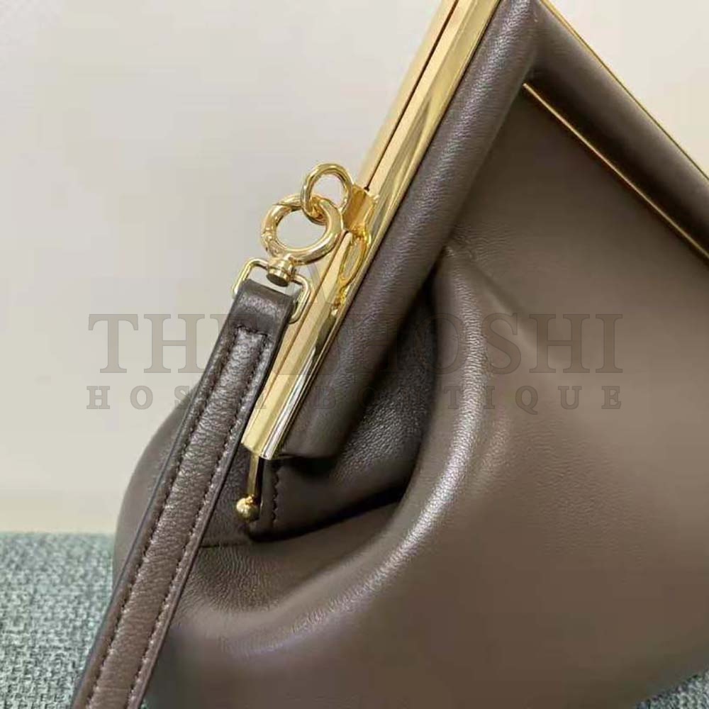 F**di Women First Small Dark Brown Leather Bag Master Quality
