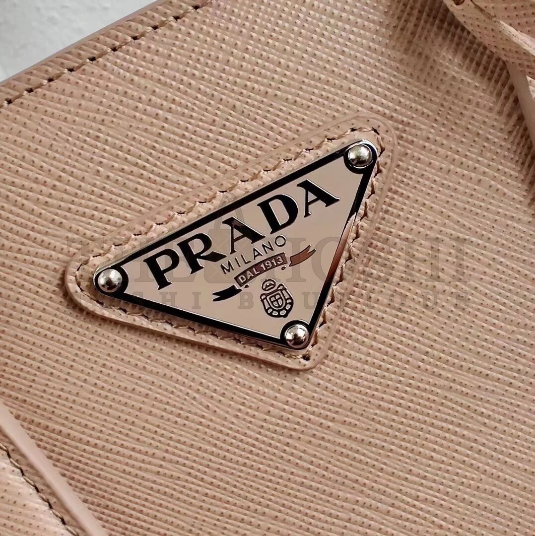 Pra*a Galleria Mini Bag In Beige Saffiano Leather Master Quality