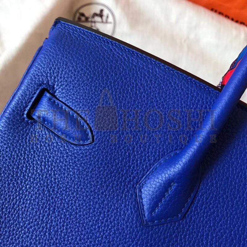 H**me5 Blue Electric Birkin 35cm Clemence Handmade Bag Master Quality