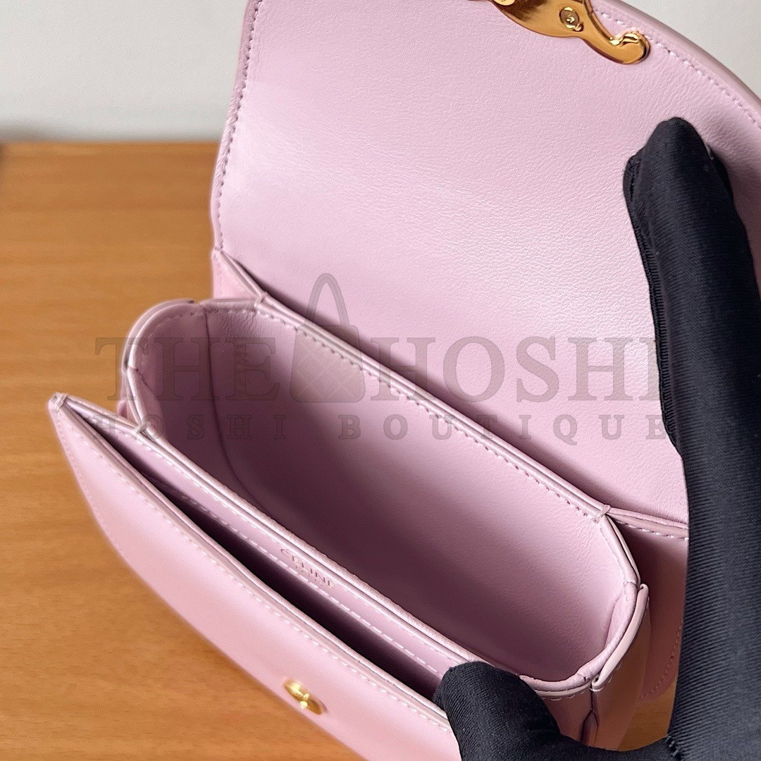 Ce1i*e Mini Besace Clea Bag in Petal Calfskin Master Quality