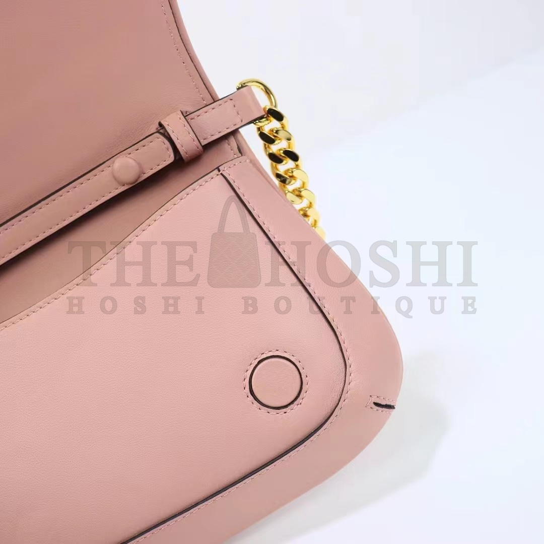 Gvc*1 Women GG Blondie Shoulder Bag Light Pink Leather Round Interlocking G Master Quality