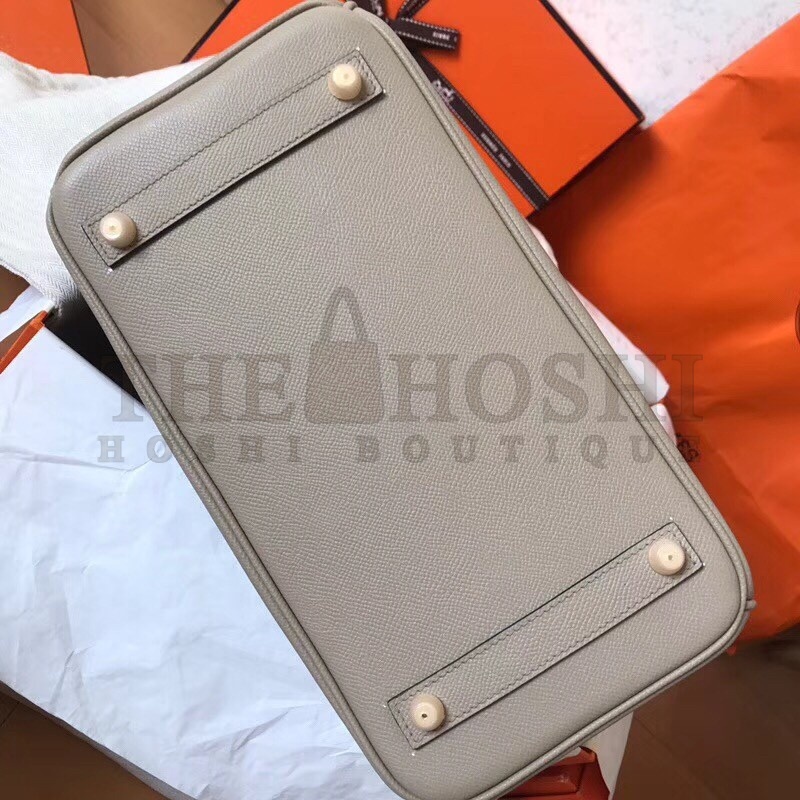 H**me5 Tourterelle Birkin 30cm Epsom Handmade Bag Master Quality
