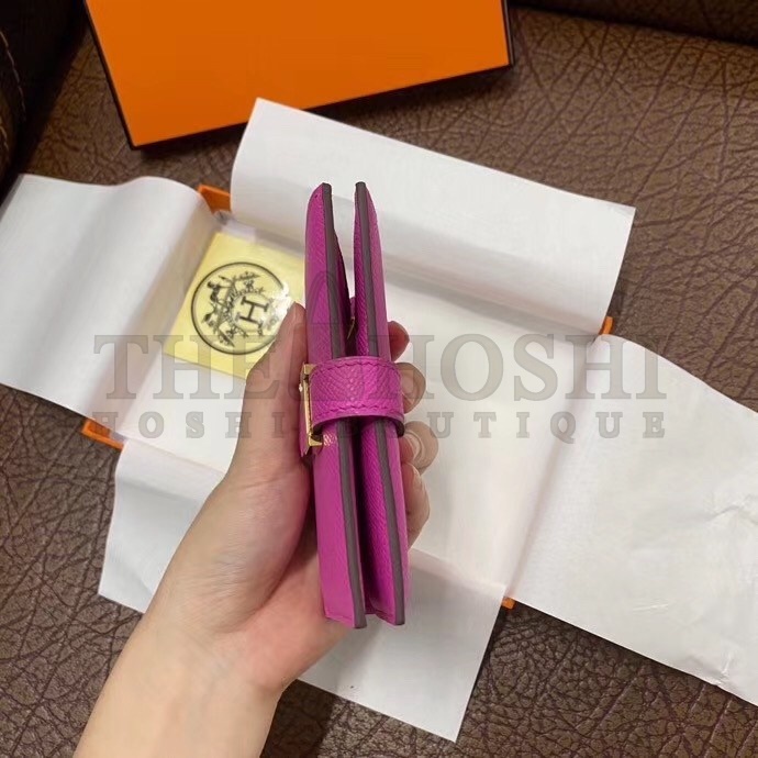 H**me5 Bearn Compact Wallet In Magnolia Epsom Leather Master Quality