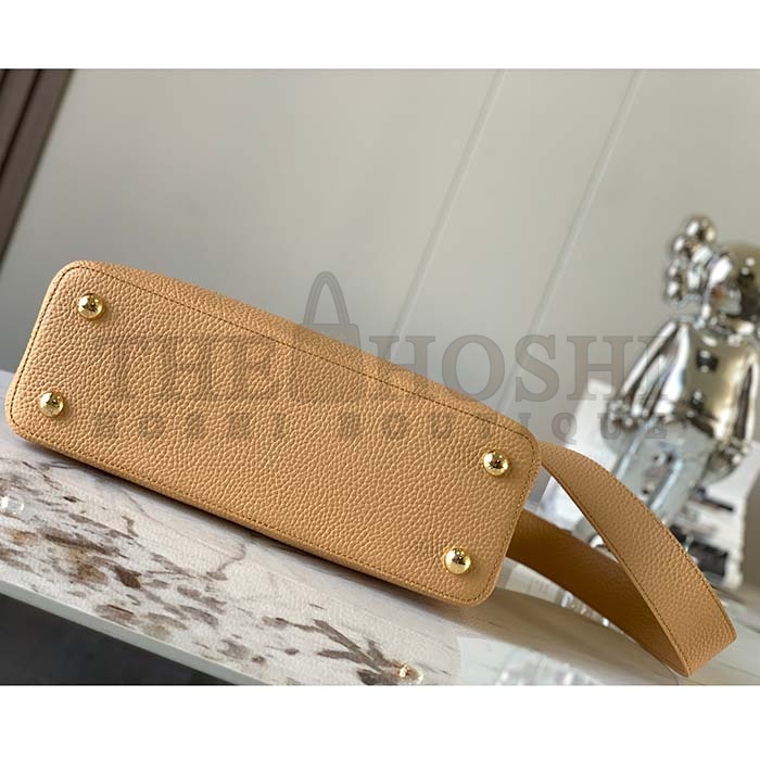 L0vis Vvtt0n LV Women Capucines MM Handbag Beige Brown Taurillon Leather Master Quality