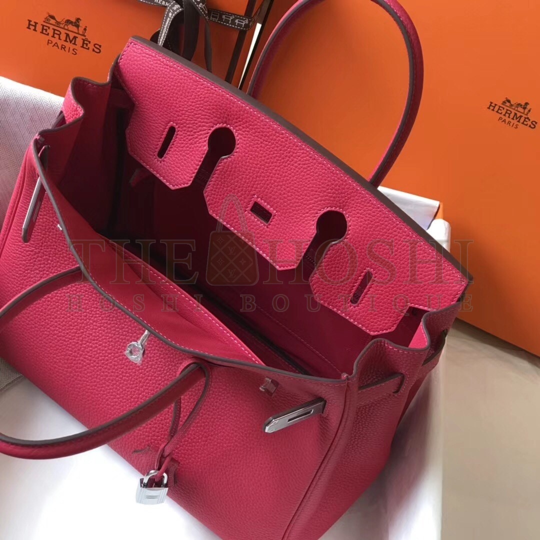 H**me5 Rose Red Clemence Birkin 30cm Bag Master Quality