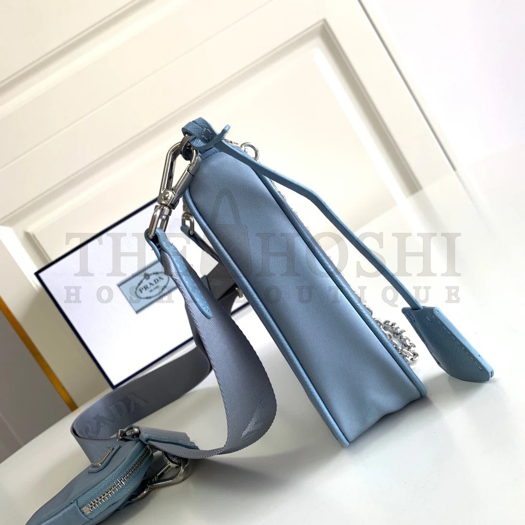 Pra*a Re-Edition 2005 Shoulder Bag In Blue Re-Nylon Master Quality