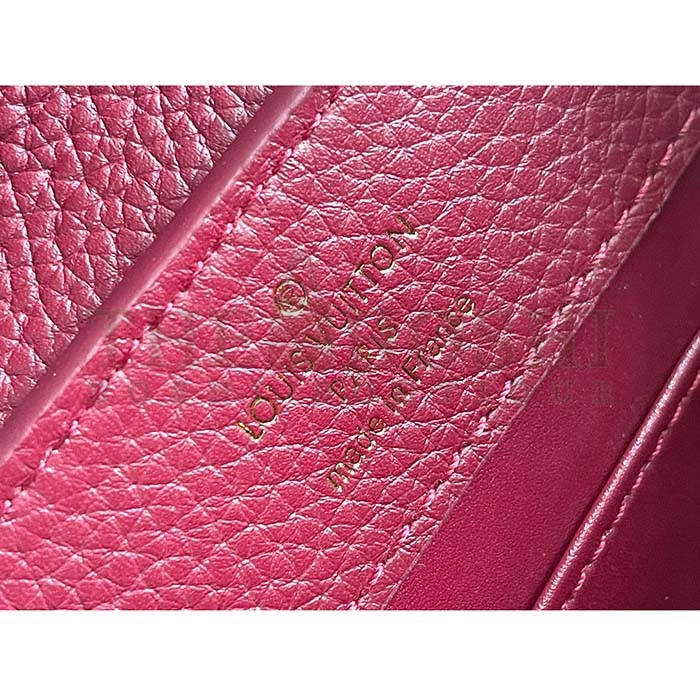 L0vis Vvtt0n LV Women Capucines Mini Handbag Red Taurillon Ostrich Leather Master Quality