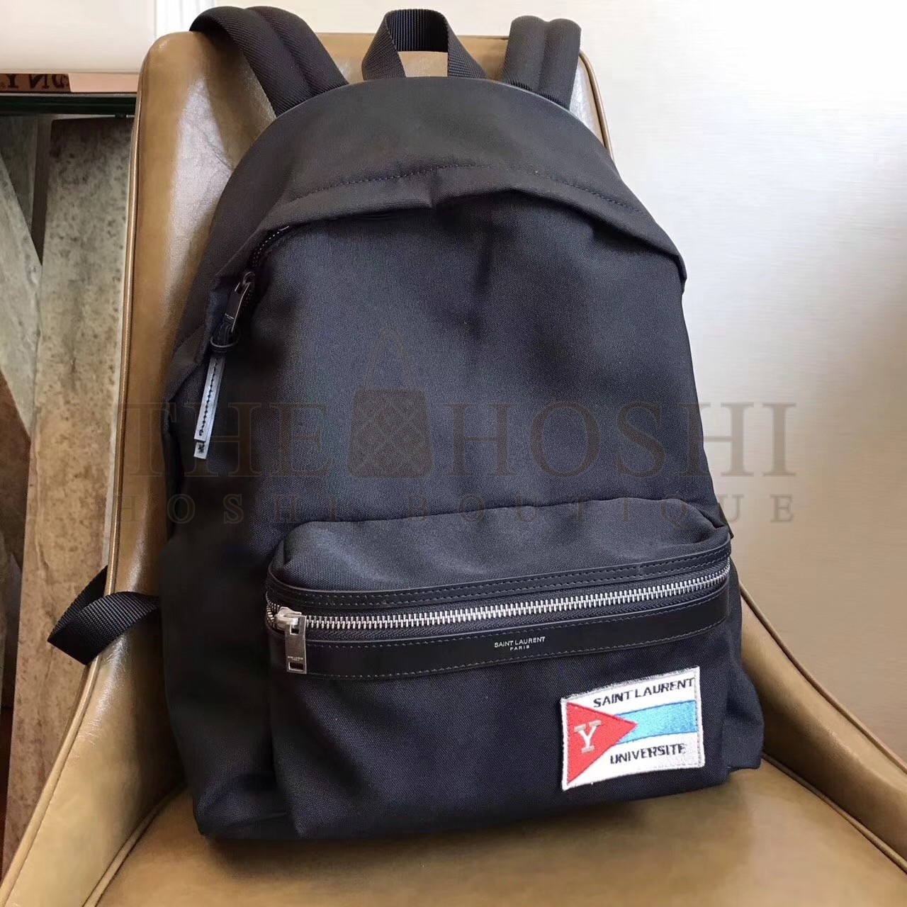 Sa1nt Lau*nt Black City Backpack With Pocket Patch Master Quality