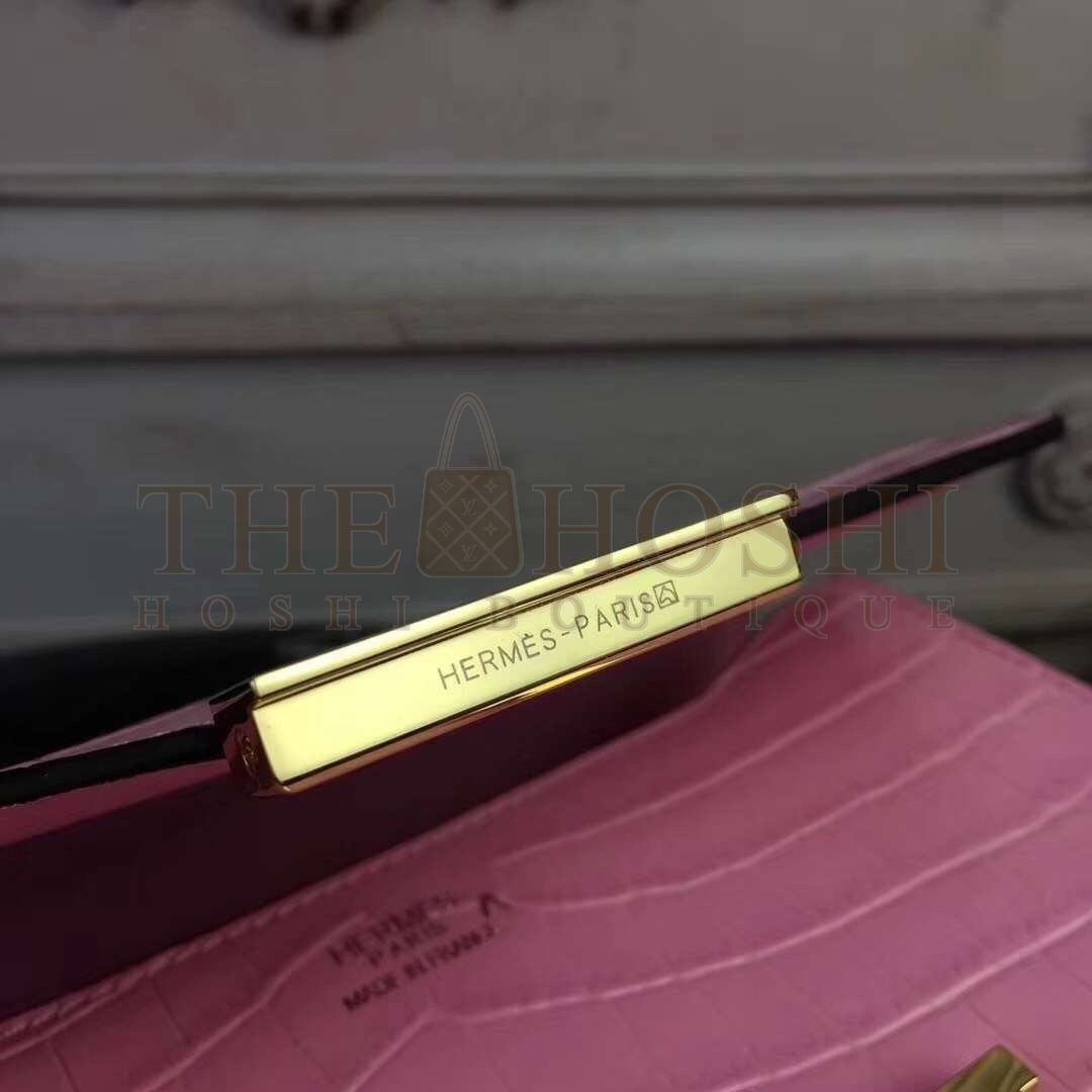 H**me5 Pink Constance MM 24cm Crocodile Bag Master Quality