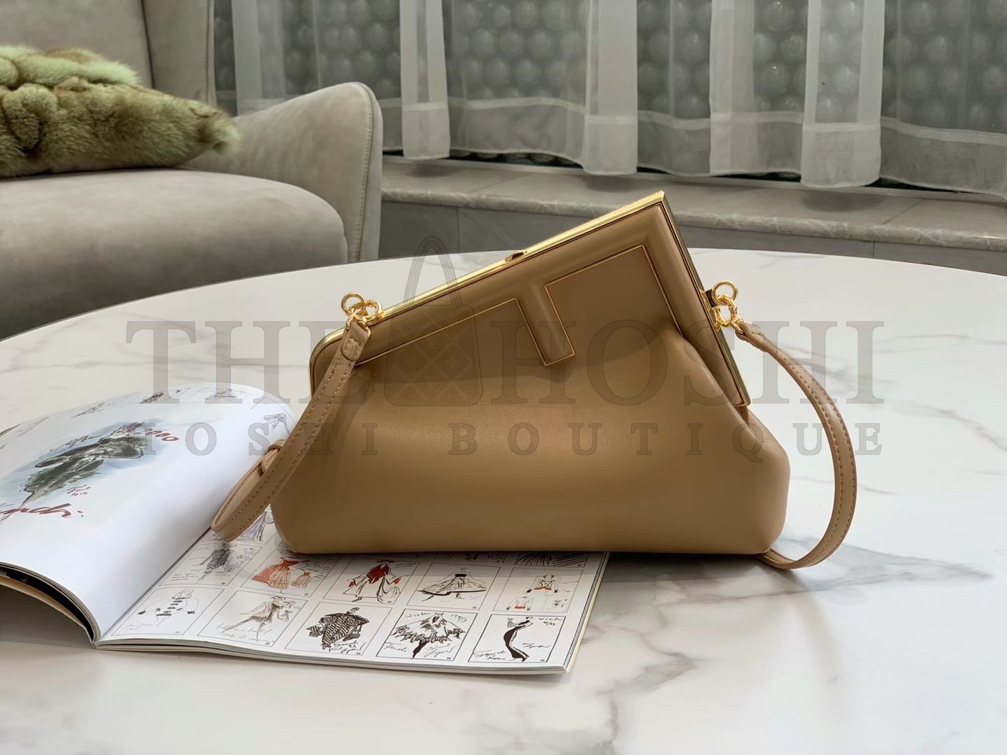F**di First Small Bag In Light Brown Nappa Leather Master Quality