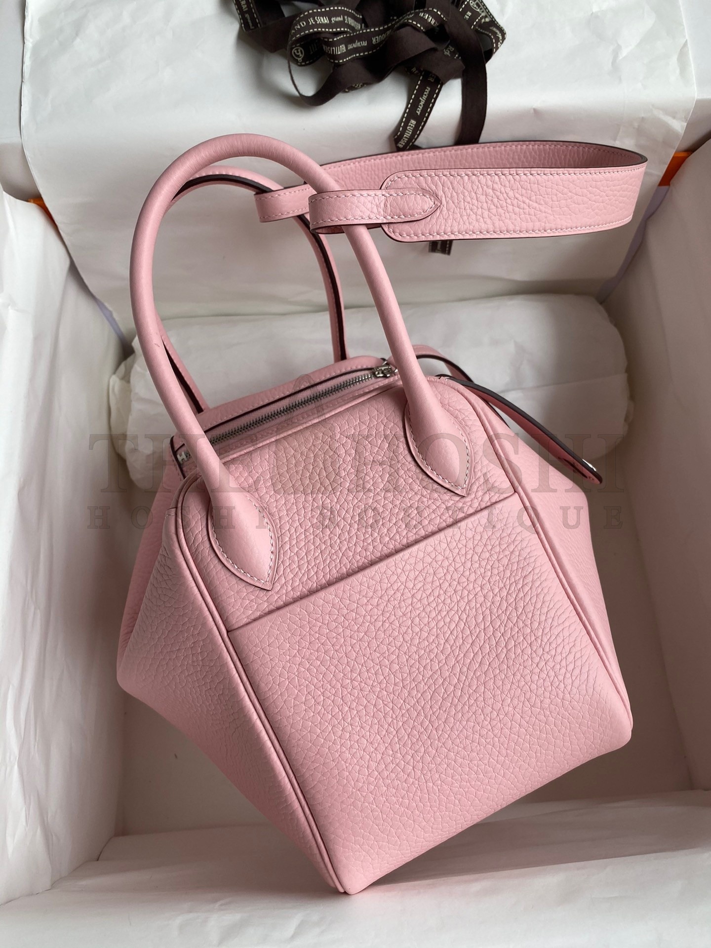 H**me5 Lindy 26 Handmade Bag In Rose Sakura Clemence Leather Master Quality