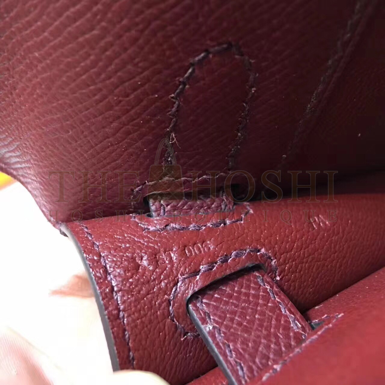 H**me5 Bordeaux Epsom Kelly Cut Handmade Bag Master Quality
