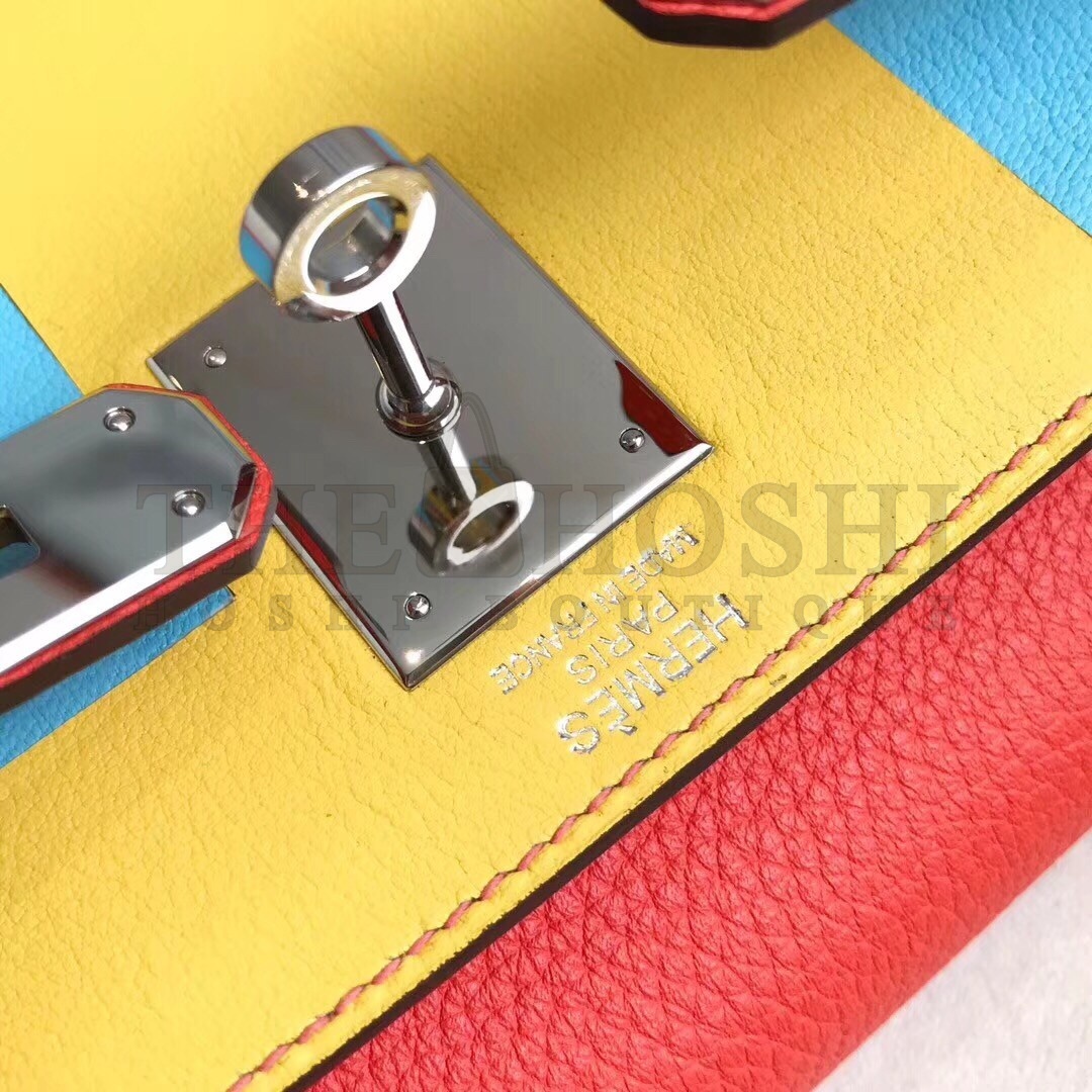 H**me5 Multicolor Blocks Kelly 28cm Piment Bag Master Quality