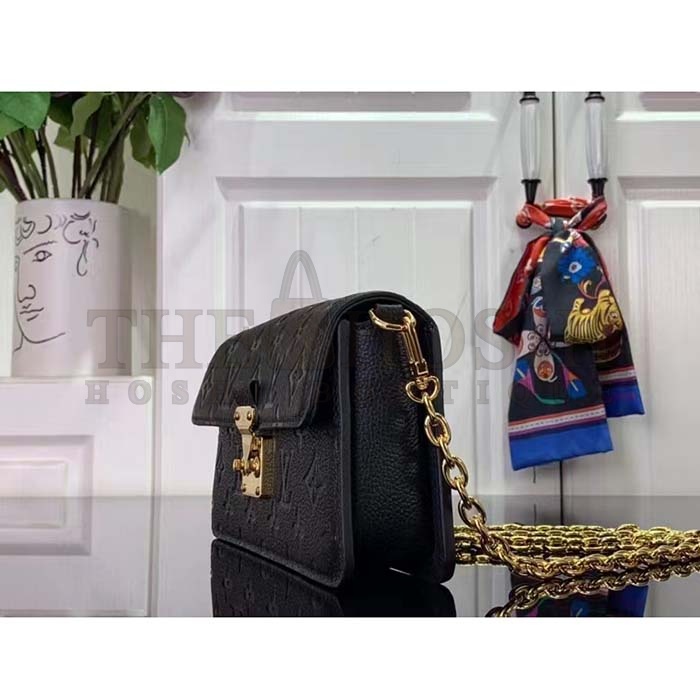 L0vis Vvtt0n LV Women Wallet On Chain Métis Black Monogram Empreinte Embossed S*pple Grained Cowhide Leather Master Quality