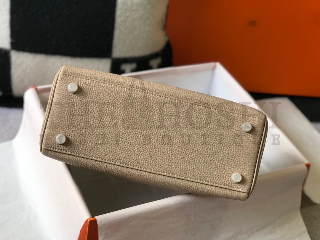 H**me5 Kelly 28cm Retourne Bag in Trench Clemence Leather GHW Master Quality