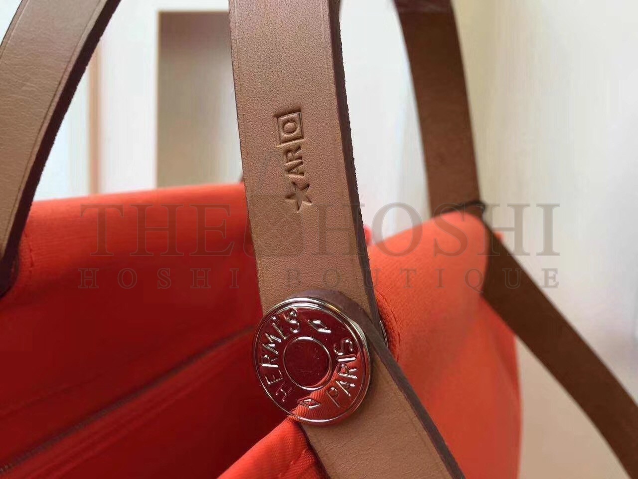 H**me5 Cabag Elan Bag In Capucine Canvas Master Quality