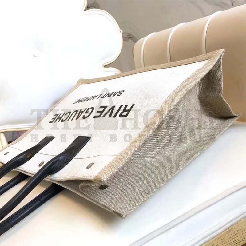 Sa1nt Lau*nt Y51 Women Rive Gauche Tote Bag Linen Leather Master Quality