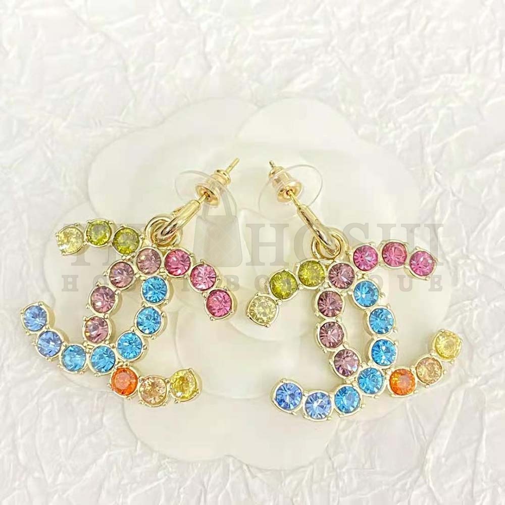 Ch**el Women Pendant Earrings in Metal and Strass Master Quality