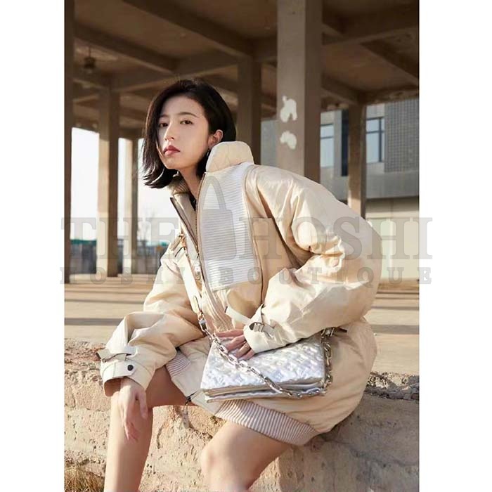 L0vis Vvtt0n LV Women Coussin PM Handbag Silver Lambskin Cowhide Lining Master Quality