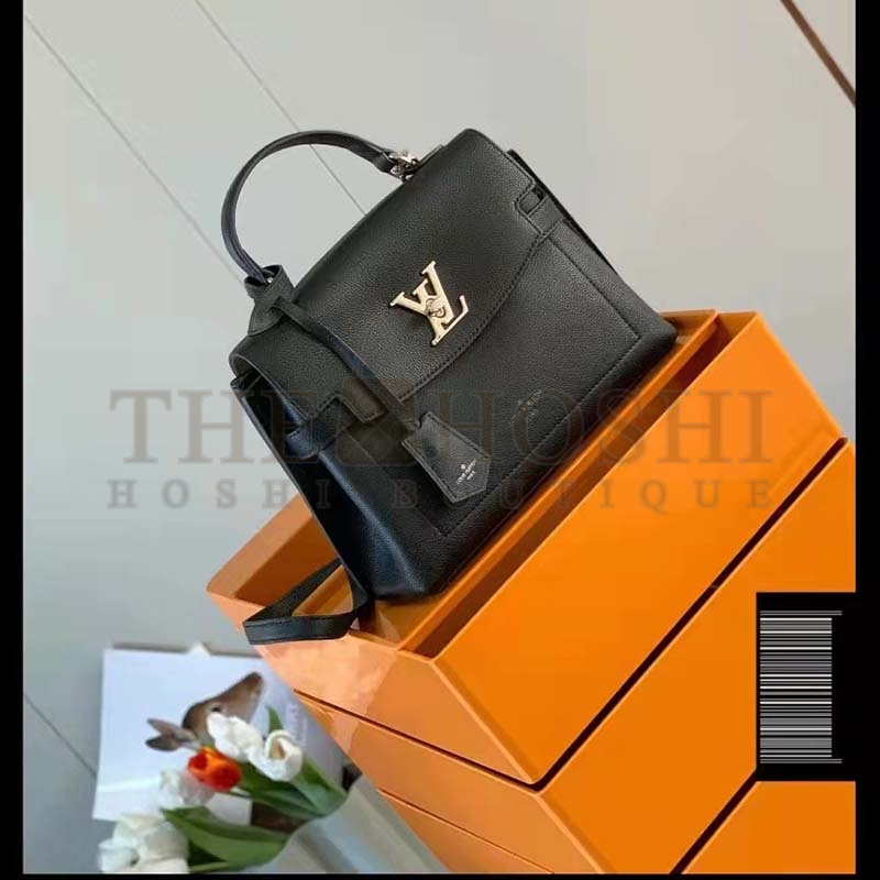 L0vis Vvtt0n LV Women Lockme Ever BB Handbag Black Soft Calfskin Master Quality