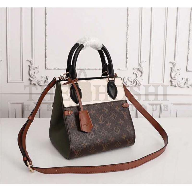 L0vis Vvtt0n LV Women Fold Tote PM Monogram Canvas Calfskin Leather Master Quality