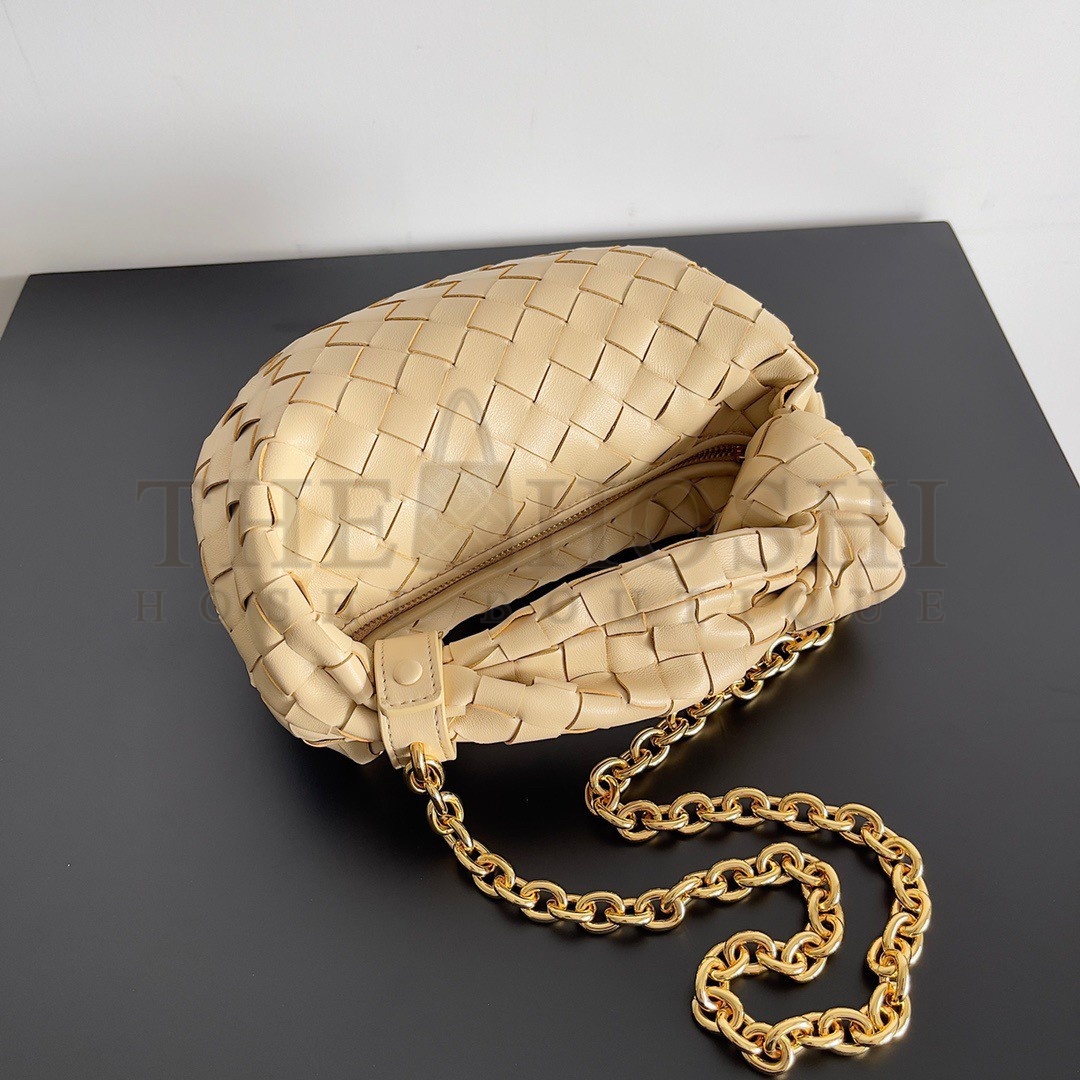 B0tt*ga Ven*ta Mini Jodie Chain Bag In Porridge Intrecciato Lambskin Master Quality