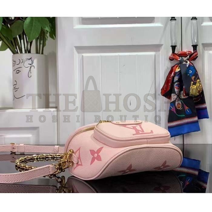 L0vis Vvtt0n LV Women Mini Bumbag Monogram Pink Monogram Empreinte Embossed S*pple Grained Cowhide Master Quality