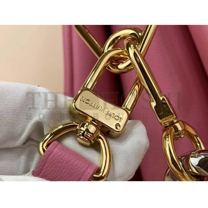 L0vis Vvtt0n LV Women Coussin PM Handbag Rose Bonbon Pink Lambskin Zip Closure Master Quality